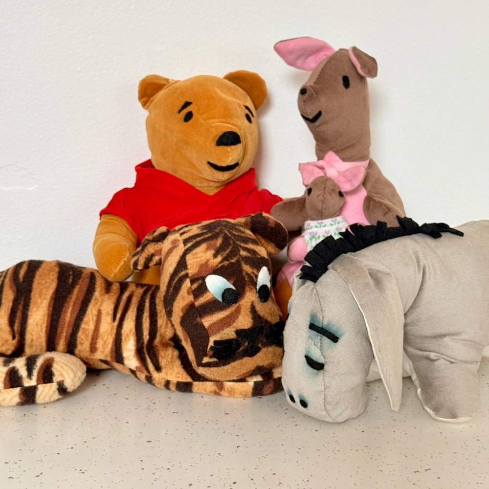 Winnie the Pooh and Gang! Classic Handmade & Sewn Plush Set